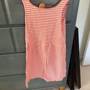 Old Navy Coral and White Striped Top